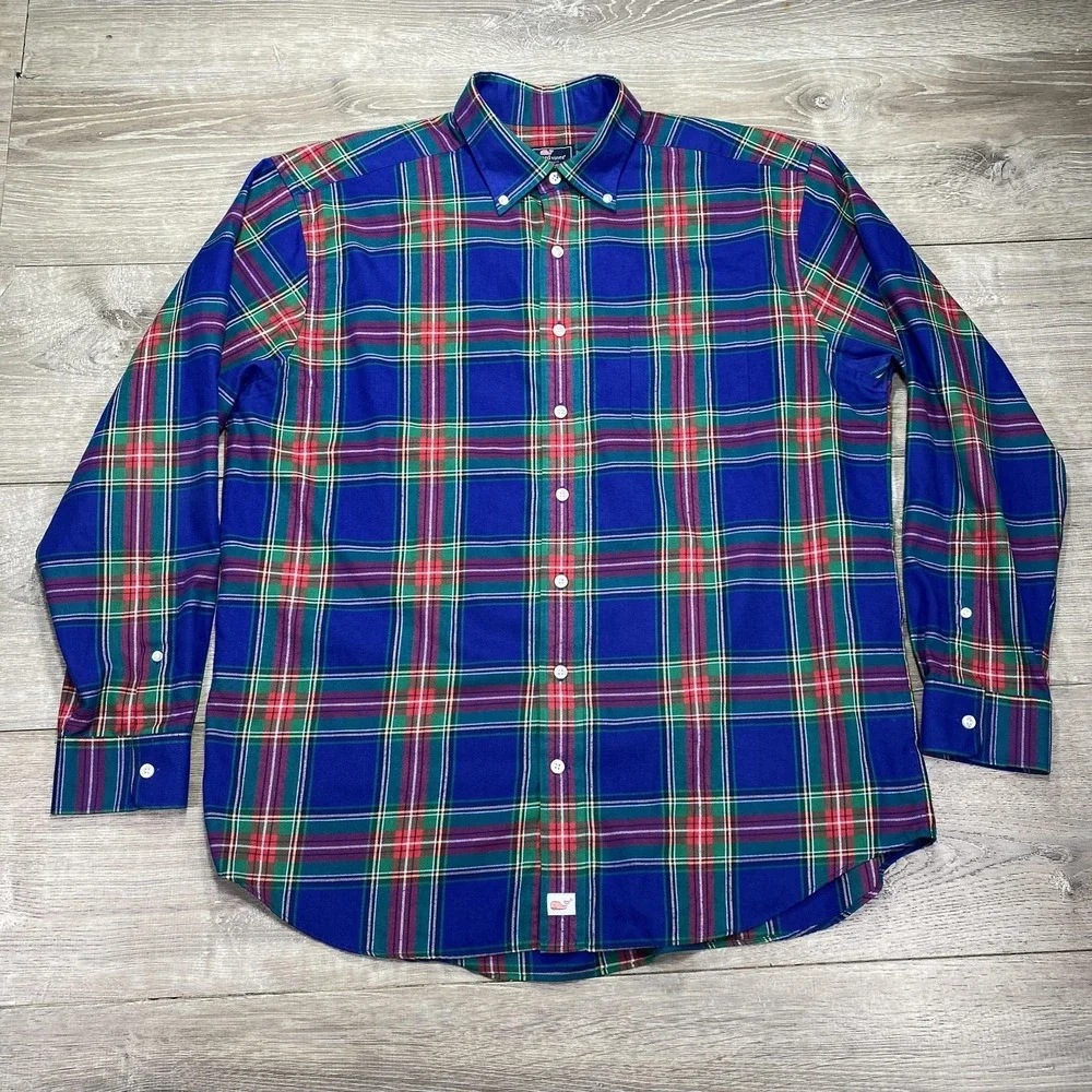Vineyard‎ Vines Shirt Mens Extra Large Plaid Classic Fit Murray Performance